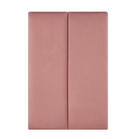 Set Carpino di 2 Pannelli Murali Imbottiti Rivestiti in Tessuto Velluto Rosa 90x30 cm [neu.haus]