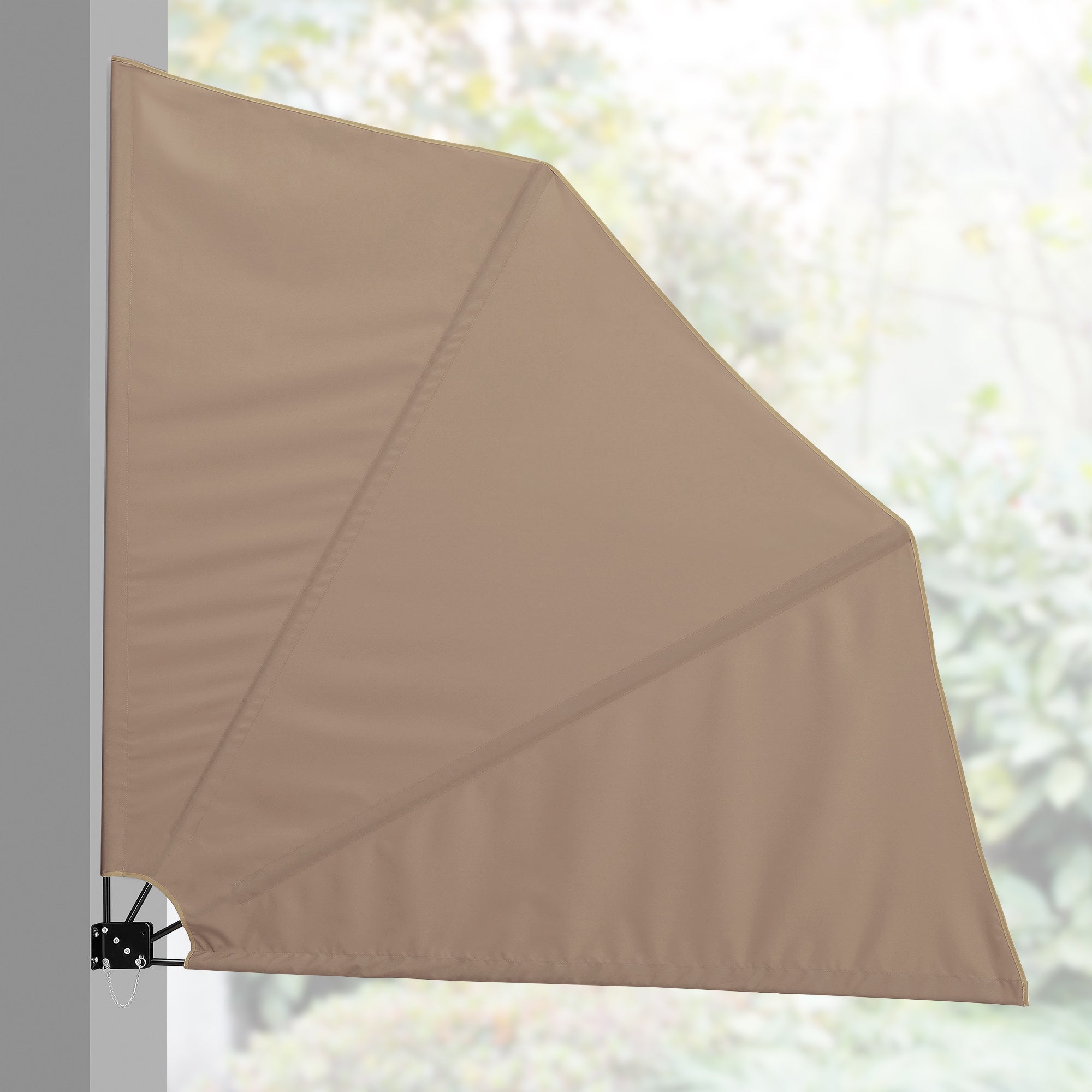Tenda da Sole a Ventaglio Ragusa Schermatura Laterale Pieghevole 160x160 cm Marrone casa.pro