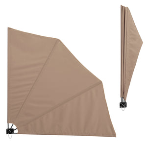 Tenda da Sole a Ventaglio Ragusa Schermatura Laterale Pieghevole 160x160 cm Marrone casa.pro
