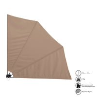 Tenda da Sole a Ventaglio Ragusa Schermatura Laterale Pieghevole 160x160 cm Marrone casa.pro