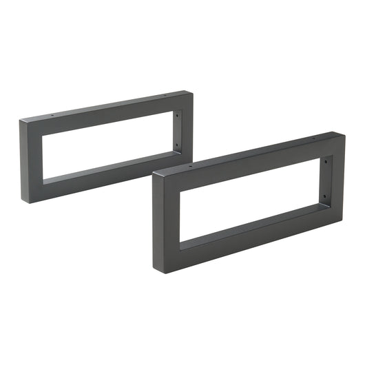 Set Hawangen di 2 Supporti per Mobili 'Fai da Te' Montaggio a Parete in Acciaio (LuxA) 40 x 20 cm - Nero [en.casa]
