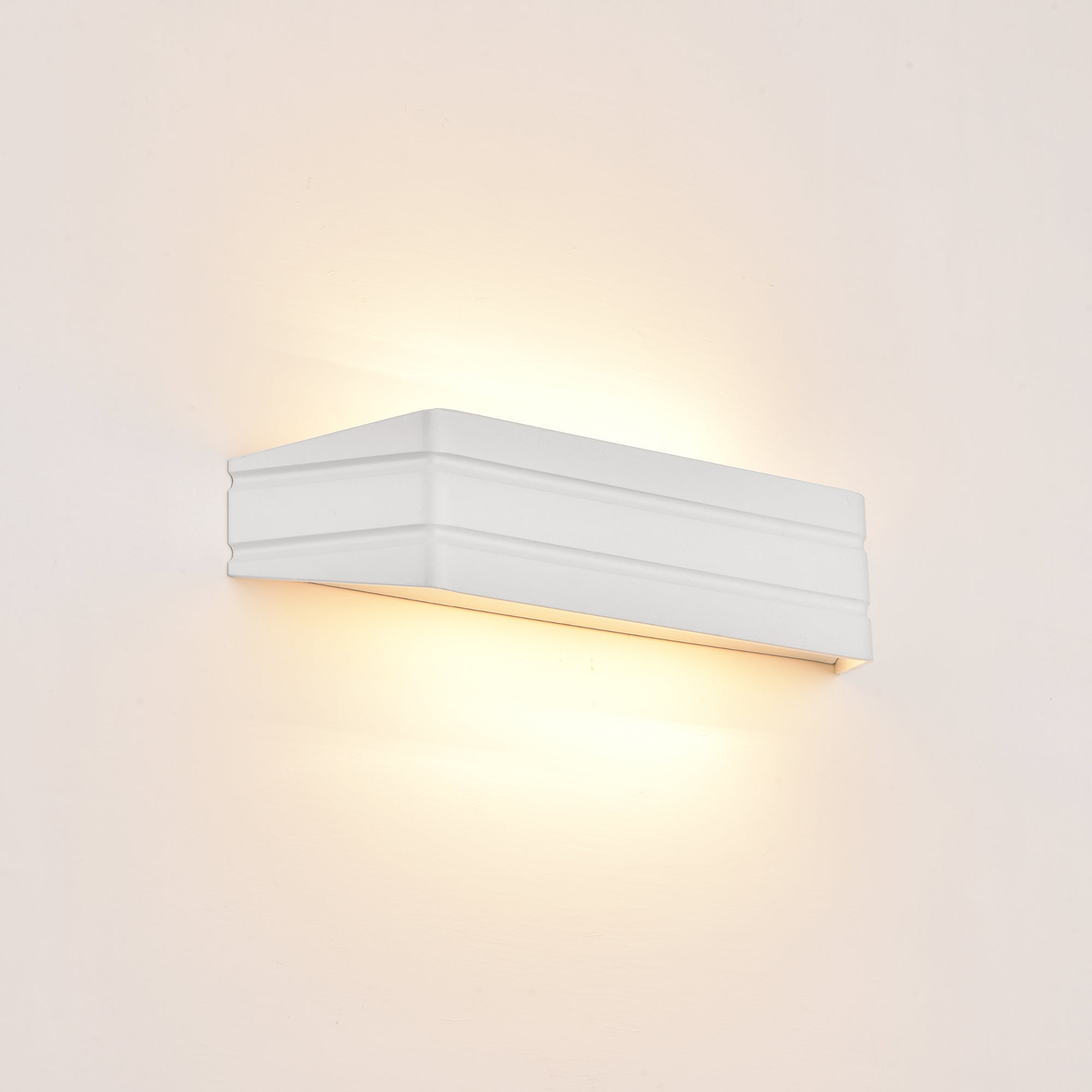 [lux.pro] Lampada da parete in un design moderno di metallo - bianco - 35x8x8 cm