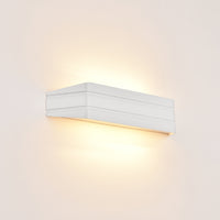 [lux.pro] Lampada da parete in un design moderno di metallo - bianco - 35x8x8 cm