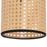 Lampada da parete per sala da pranzo soggiorno effetto rattan Southend 25 x 17 x 16 cm nero beige lux.pro 03_0007350