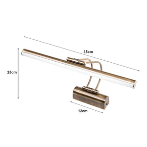 Lampada da Parete 'Hartlepool' per Quadri Applique a LED - Bronzo [lux.pro]