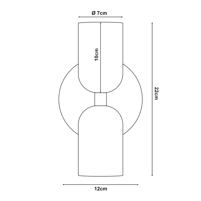 Lampada da Parete Trorlos con 2 Paralumi Applique Up Down - Rosa / Rosso lux.pro