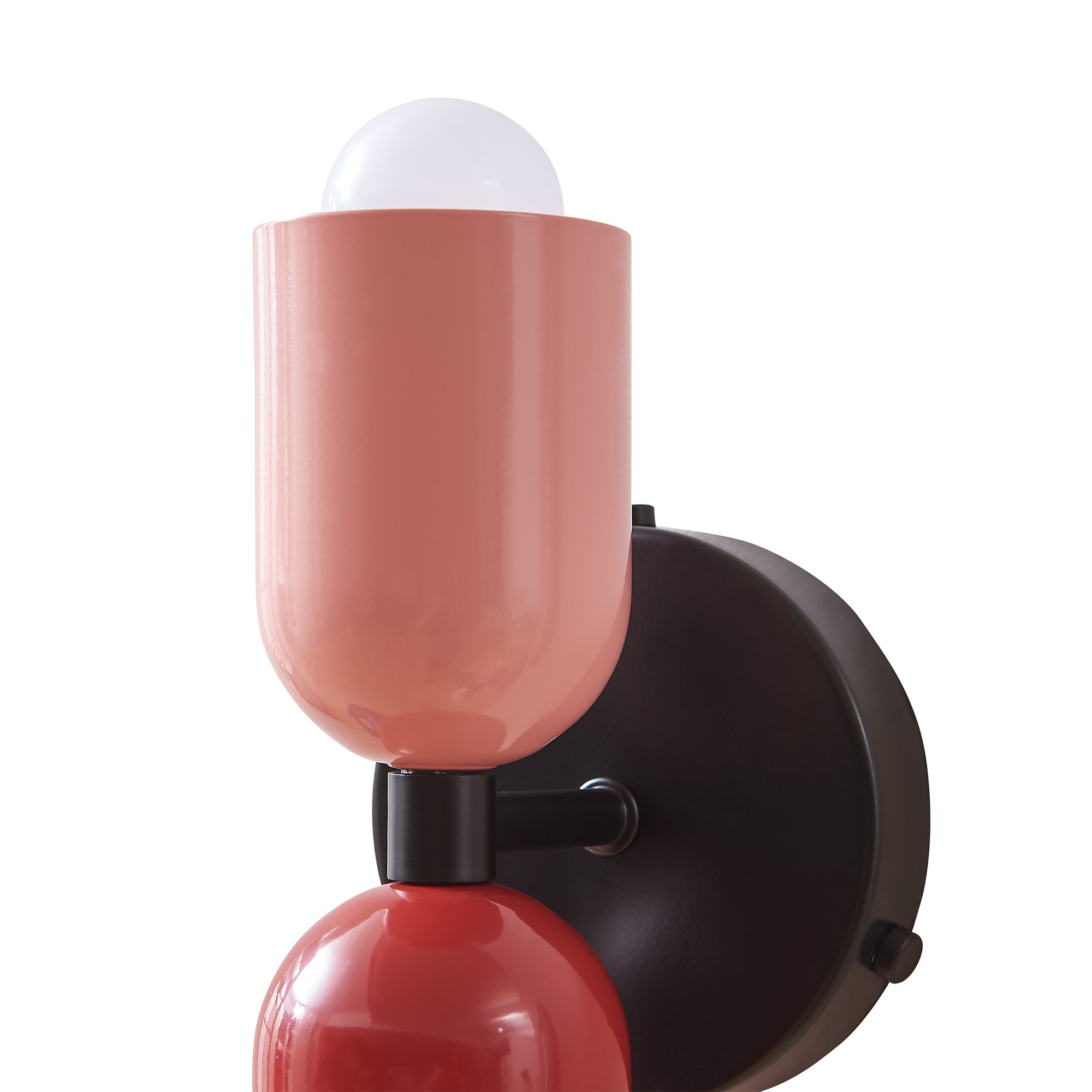 Lampada da Parete Trorlos con 2 Paralumi Applique Up Down - Rosa / Rosso lux.pro