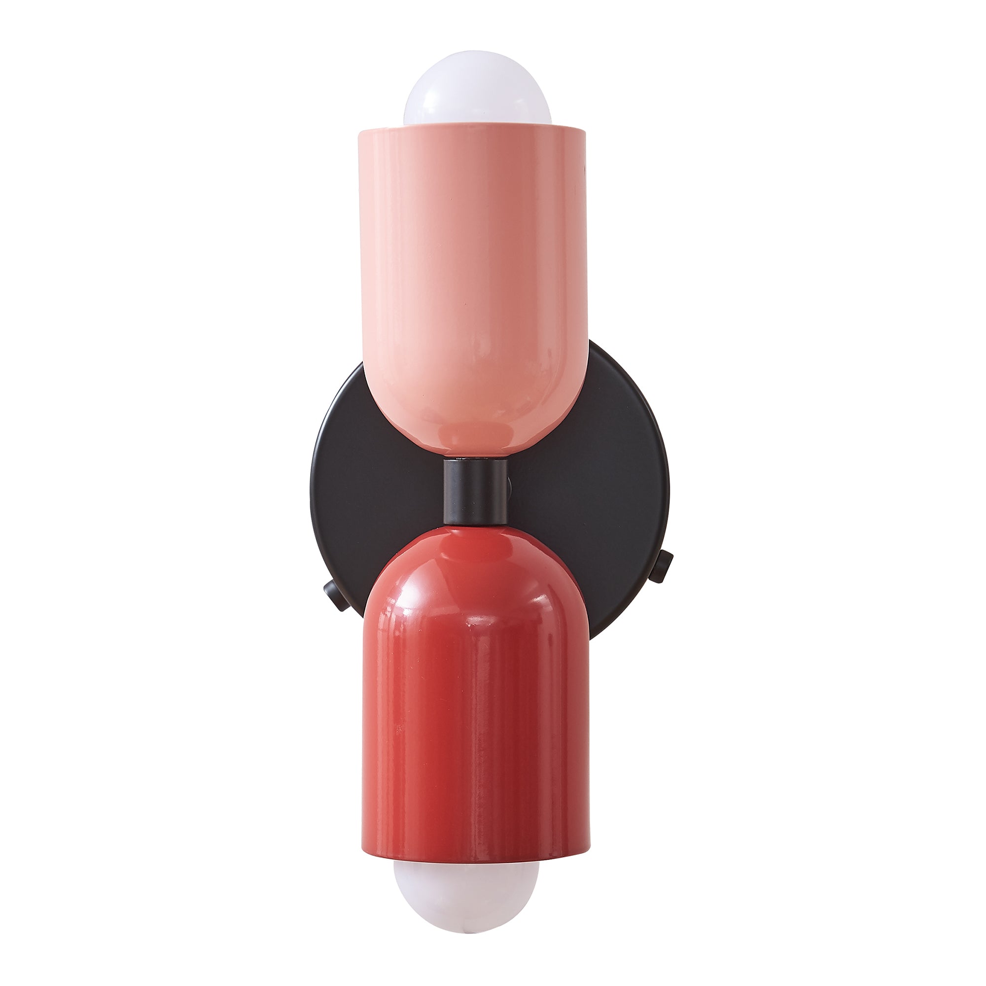 Lampada da Parete Trorlos con 2 Paralumi Applique Up Down - Rosa / Rosso lux.pro