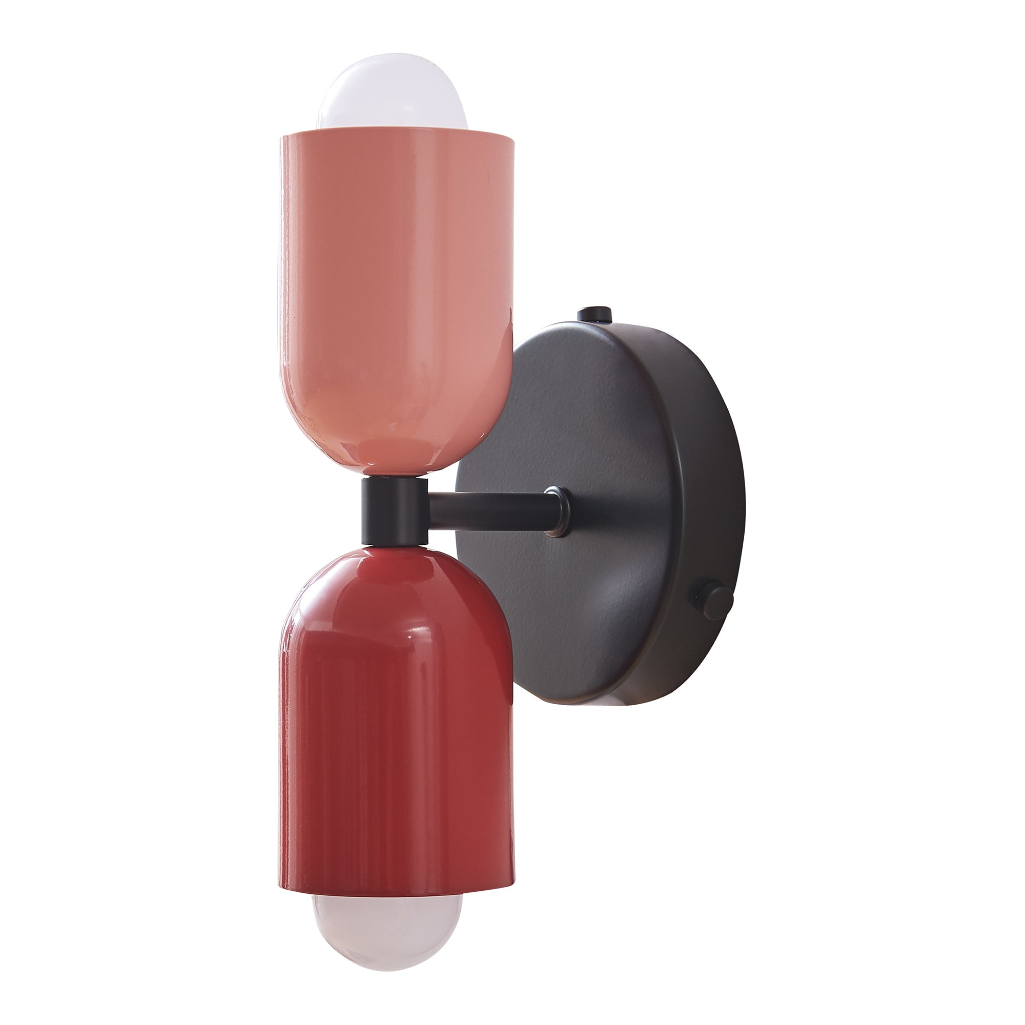 Lampada da Parete Trorlos con 2 Paralumi Applique Up Down - Rosa / Rosso lux.pro