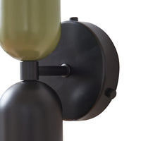 Lampada da Parete Trorlos con 2 Paralumi Applique Up Down - Verde / Nero lux.pro