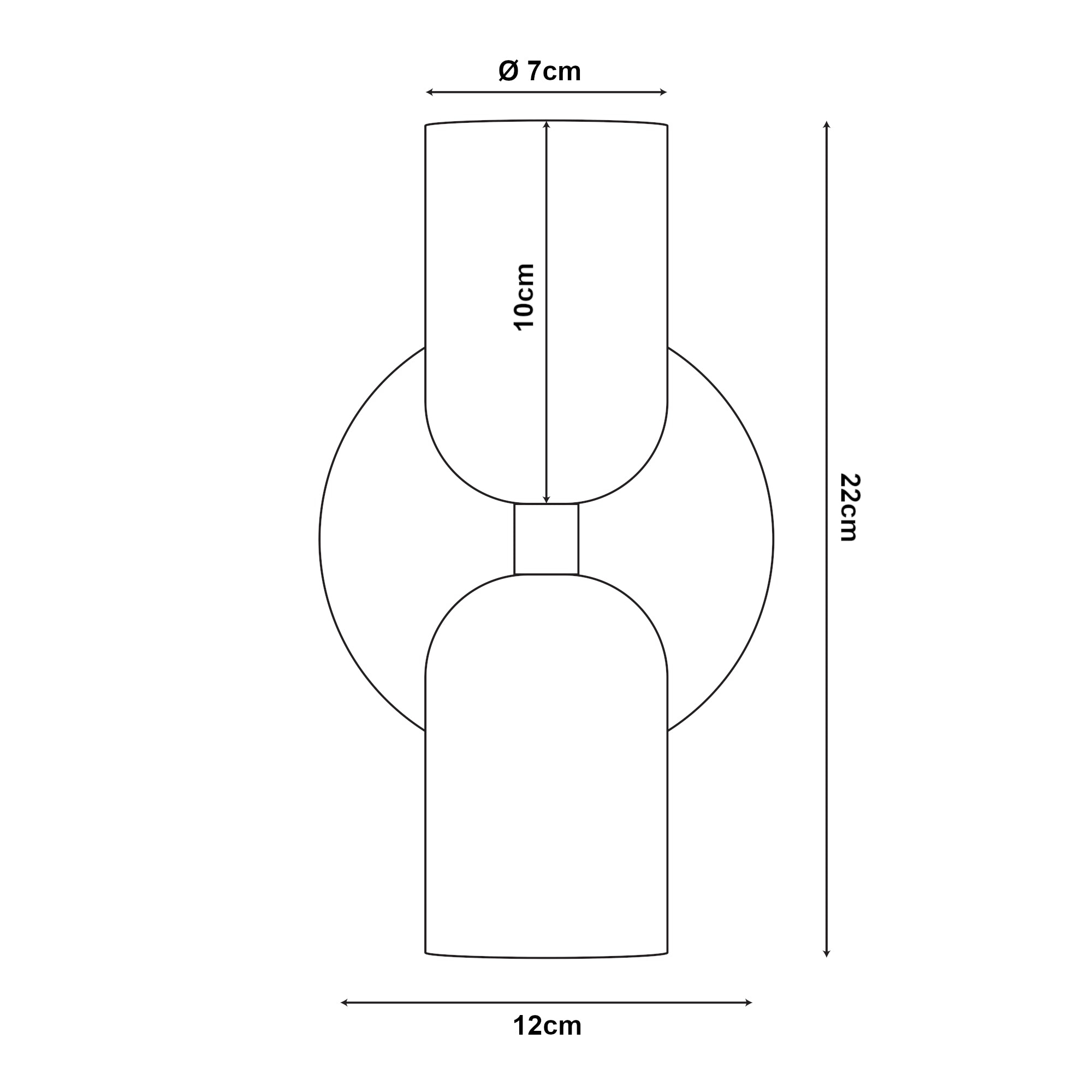 Lampada da Parete Trorlos con 2 Paralumi Applique Up Down - Bianco Latte lux.pro