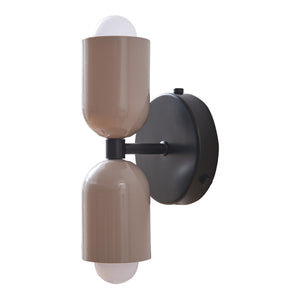 Lampada da Parete Trorlos con 2 Paralumi Applique Up Down - Bianco Latte lux.pro