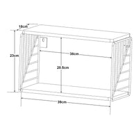 Mensola da Parete Moss a 2 Ripiani 39 x 18 x 23 cm - Nero / Bianco [en.casa]