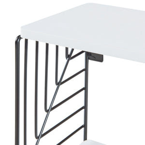 Mensola da Parete Moss a 2 Ripiani 39 x 18 x 23 cm - Nero / Bianco [en.casa]