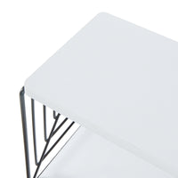 Mensola da Parete Moss a 2 Ripiani 39 x 18 x 23 cm - Nero / Bianco [en.casa]