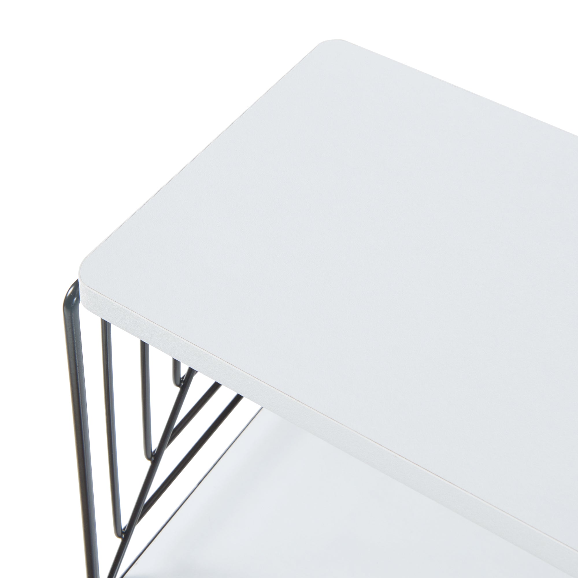 Mensola da Parete Moss a 2 Ripiani 39 x 18 x 23 cm - Nero / Bianco [en.casa]