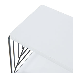 Mensola da Parete Moss a 2 Ripiani 39 x 18 x 23 cm - Nero / Bianco [en.casa]