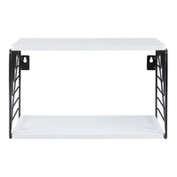 Mensola da Parete Moss a 2 Ripiani 39 x 18 x 23 cm - Nero / Bianco [en.casa]