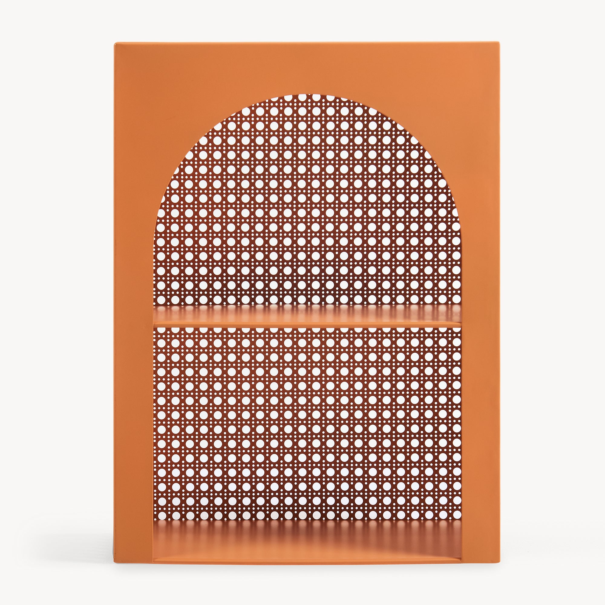 Scaffale da Parete Jäller Design Arcuato 40x30x13 cm Arancione [en.casa]