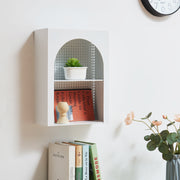 Scaffale da Parete Jäller Design Arcuato 40x30x13 cm Bianco [en.casa]