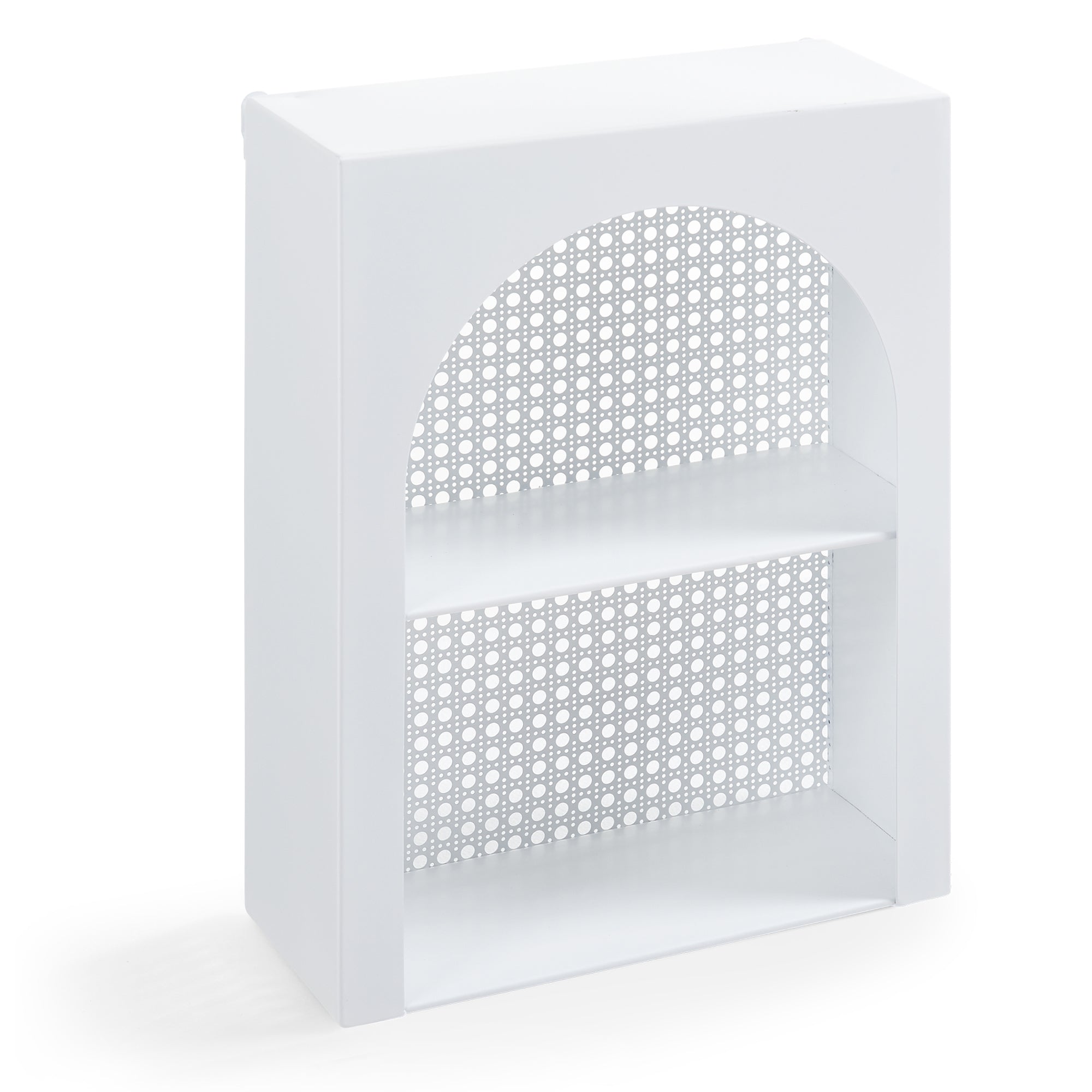 Scaffale da Parete Jäller Design Arcuato 40x30x13 cm Bianco [en.casa]