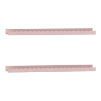 Set di 2 Mensole Vestnes con Bordo 60 x 10 x 5 cm per Cameretta - Rosa [en.casa]