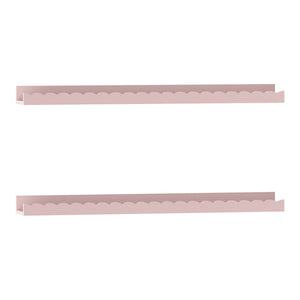 Set di 2 mensole da parete per bambini 60 x 10 x 5 cm rosa 03_0010613