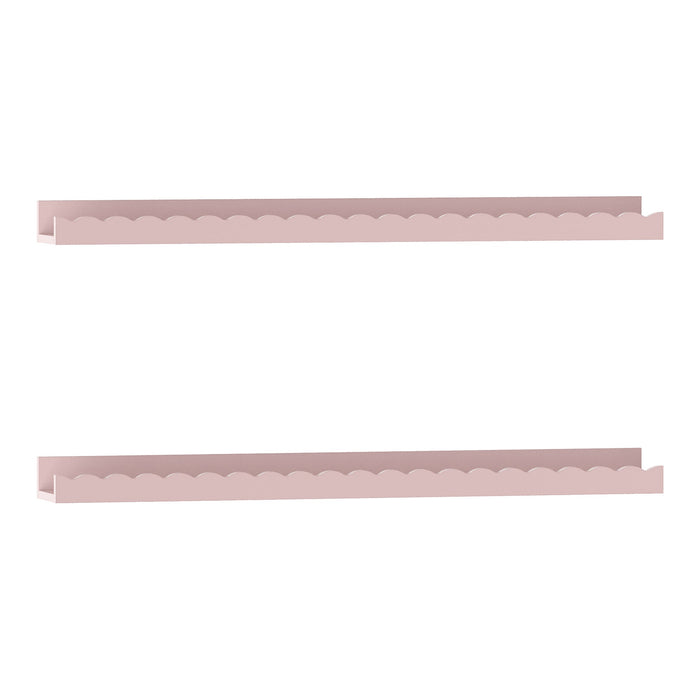 Set di 2 mensole da parete per bambini 60 x 10 x 5 cm rosa 03_0010613