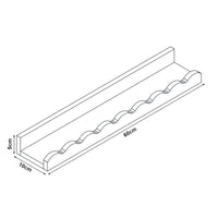 Set di 2 Mensole Vestnes con Bordo 60 x 10 x 5 cm per Cameretta - Rosa [en.casa]