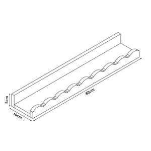 Set di 2 Mensole Vestnes con Bordo 60 x 10 x 5 cm per Cameretta - Rosa [en.casa]