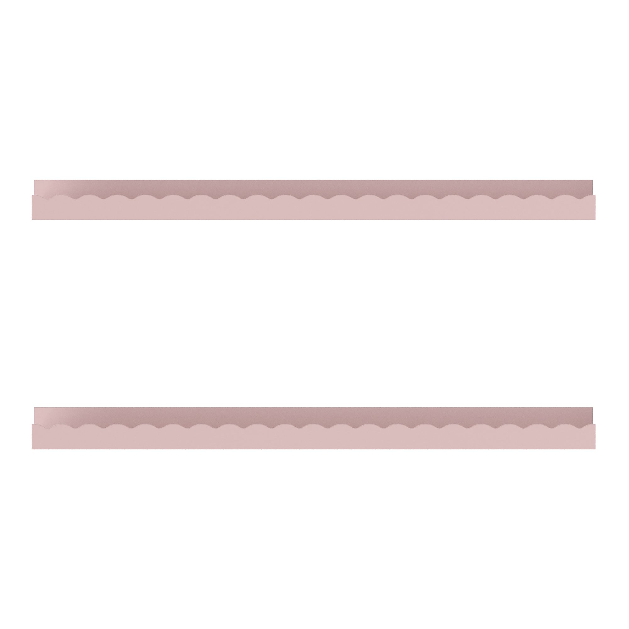 Set di 2 Mensole Vestnes con Bordo 60 x 10 x 5 cm per Cameretta - Rosa [en.casa]