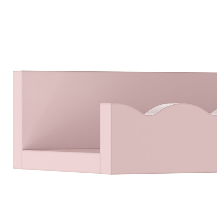 Set di 2 Mensole Vestnes con Bordo 60 x 10 x 5 cm per Cameretta - Rosa [en.casa]