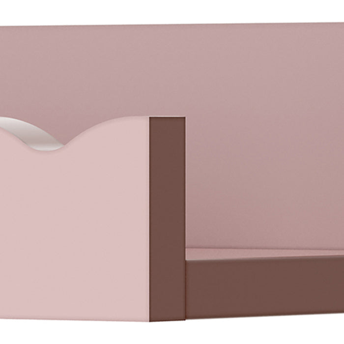 Set di 2 Mensole Vestnes con Bordo 60 x 10 x 5 cm per Cameretta - Rosa [en.casa]