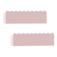 Set di 2 Mensole Vestnes con Bordo Rialzato 40 x 10 x 10 cm per Cameretta - Rosa [en.casa]