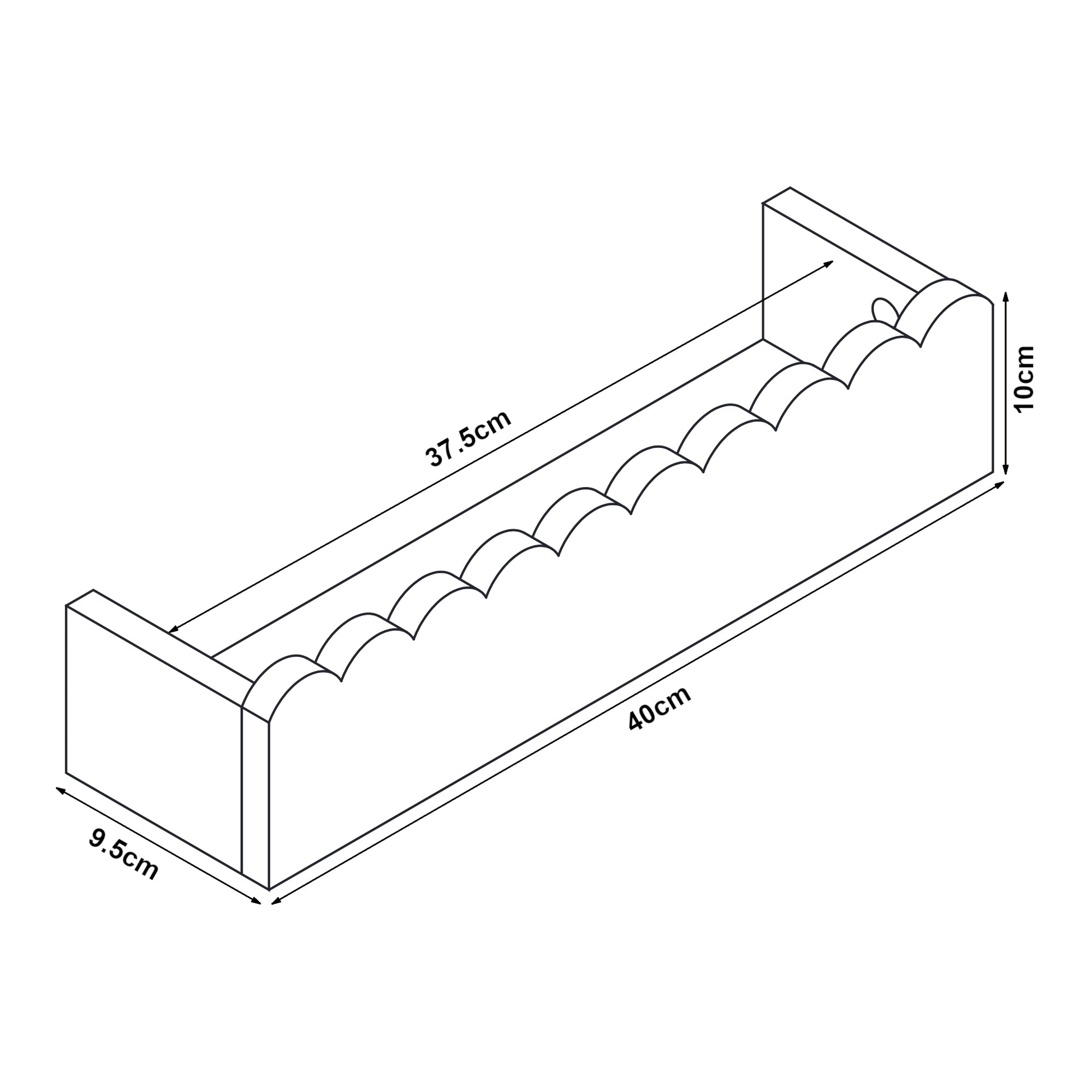 Set di 2 mensole da parete per bambini 40 x 10 x 10 cm rosa 03_0010612