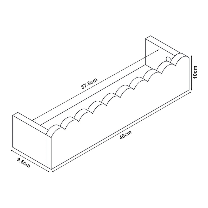 Set di 2 mensole da parete per bambini 40 x 10 x 10 cm rosa 03_0010612