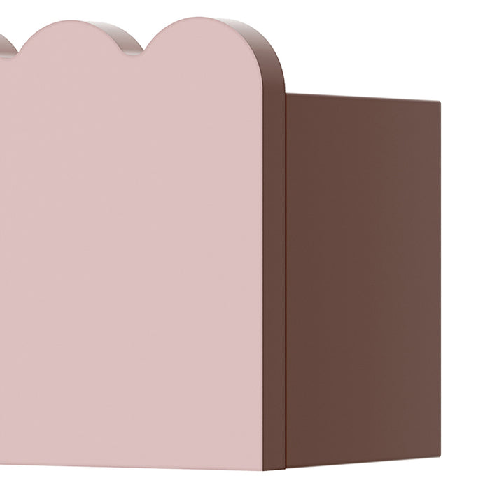 Set di 2 Mensole Vestnes con Bordo Rialzato 40 x 10 x 10 cm per Cameretta - Rosa [en.casa]