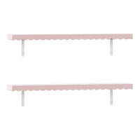 Set di 2 Mensole Vestnes 80 x 17 x 4 cm per Cameretta - Rosa [en.casa]