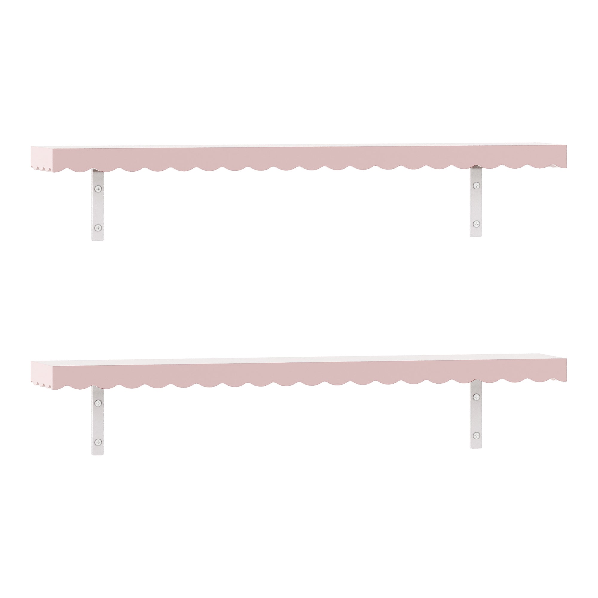 Set di 2 mensole da parete mobile contenitore moderno 80 x 17 x 4 cm rosa 03_0009760