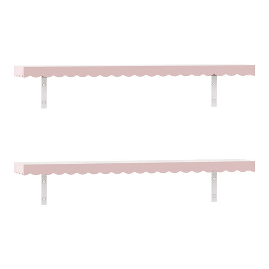 Set di 2 mensole da parete mobile contenitore moderno 80 x 17 x 4 cm rosa 03_0009760