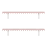 Set di 2 Mensole Vestnes 80 x 17 x 4 cm per Cameretta - Rosa [en.casa]