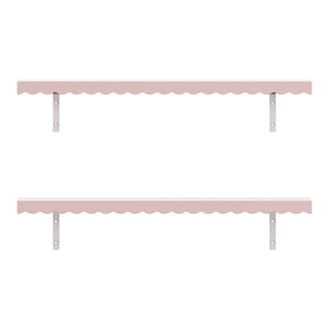 Set di 2 Mensole Vestnes 80 x 17 x 4 cm per Cameretta - Rosa [en.casa]