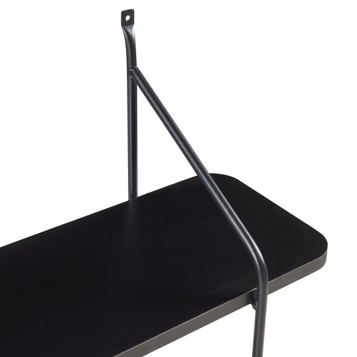 Scaffale da Parete Østfold a 3 Ripiani - Nero [en.casa]