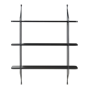 Scaffale da Parete Østfold a 3 Ripiani - Nero [en.casa]