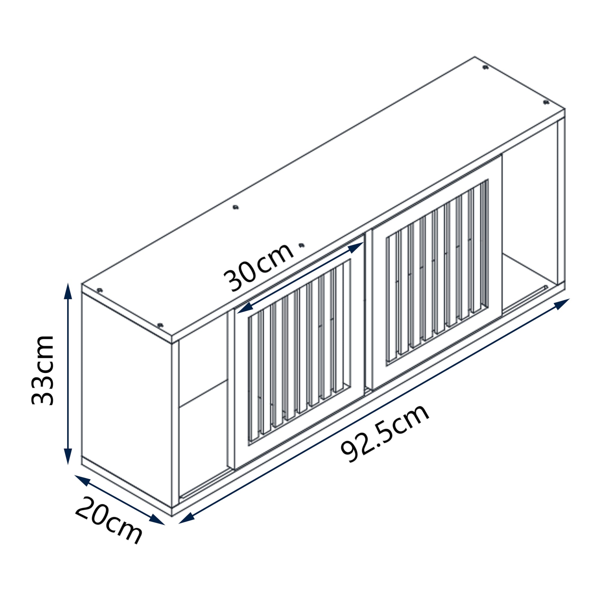 Armadietto da Parete Grums con 2 Ante Scorrevoli 92x20x33 cm Bambù Naturale [en.casa]