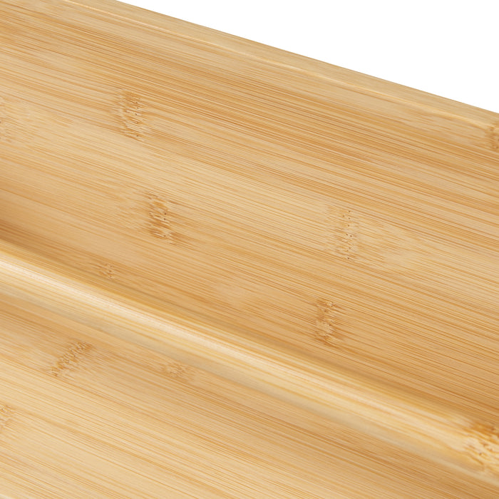 Scaffale da Parete Hareid a 3 Piani Espositore Verticale in Bambù Naturale [en.casa]