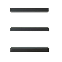 Set Stranda 2 Mensole da Muro 38x17x4 cm Nero [en.casa]