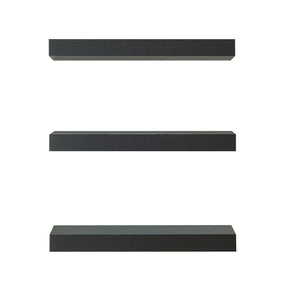 Set Stranda 2 Mensole da Muro 38x17x4 cm Nero [en.casa]