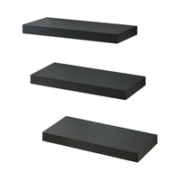 Set Stranda 2 Mensole da Muro 38x17x4 cm Nero [en.casa]