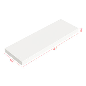 Set Stranda 2 Mensole da Muro 60x20x4 cm Bianco [en.casa]